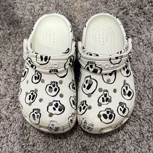 Kids Crocs White and Black Clogs